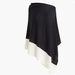 J. Crew black and white shaw/poncho
